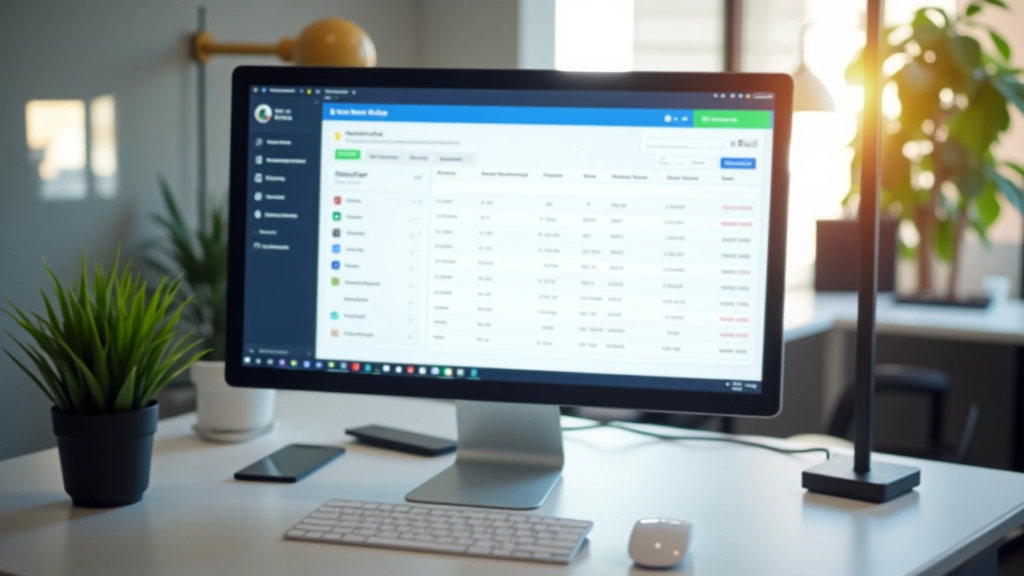 Kompiuterio ekranas su atidarytu finansų valdymo programos langu